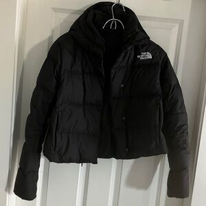 The North Face Women's small, 550 down filled Black Puffer Coat jacket